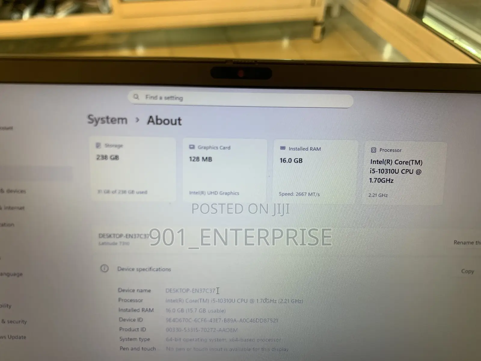 Laptop Dell Latitude 7310 16GB Intel Core i5 SSD 256GB