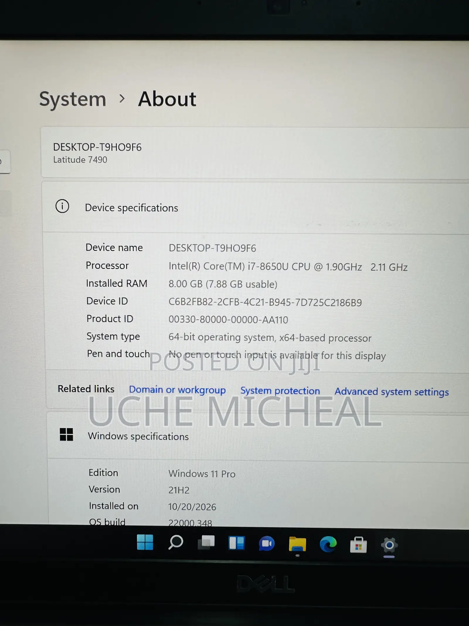 Laptop Dell Latitude 7490 8GB Intel Core i7 SSD 256GB