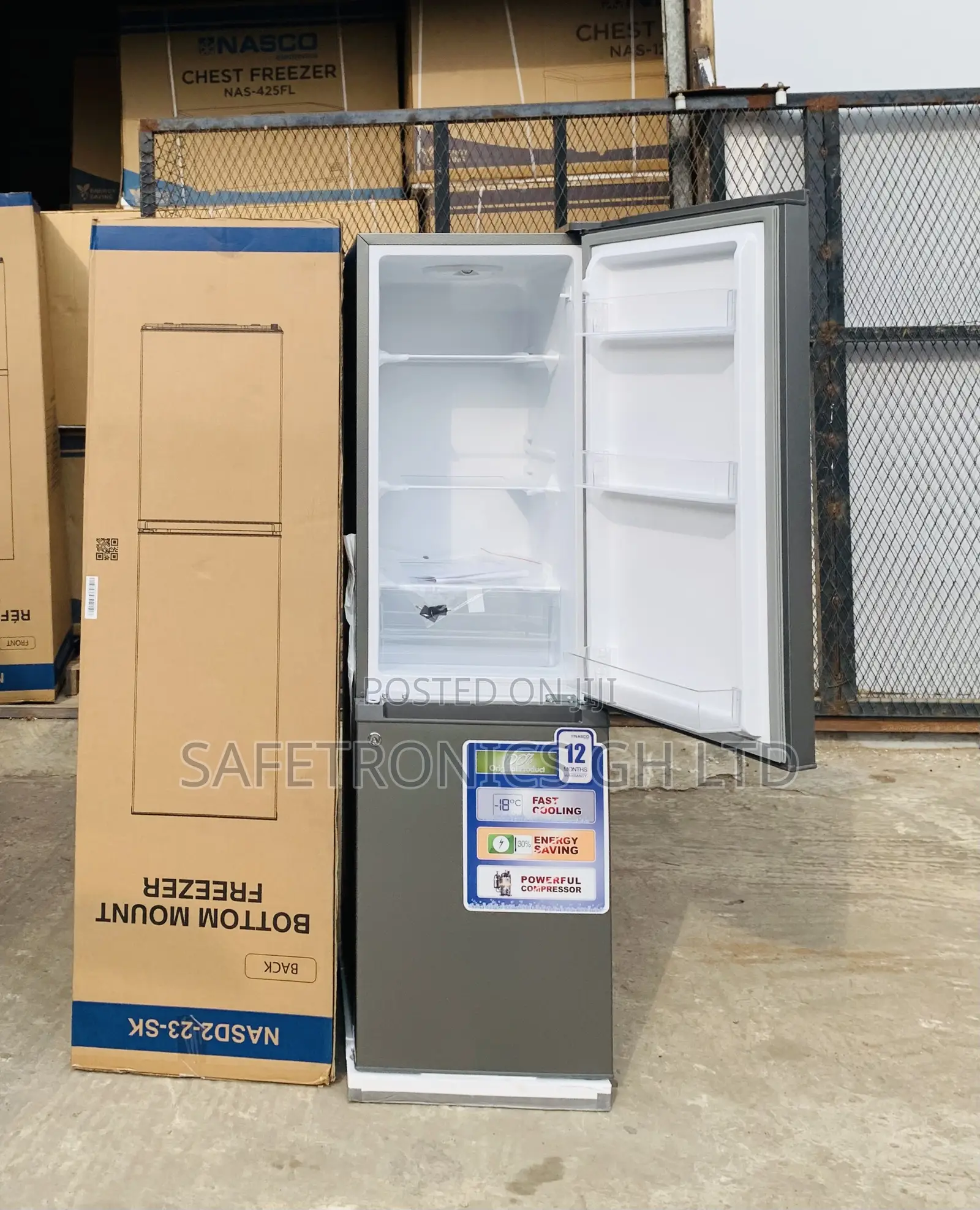 Shop Powerful Nasco 2 Doors Bottom Mount 170L Nasd2-23-Sk Fridge