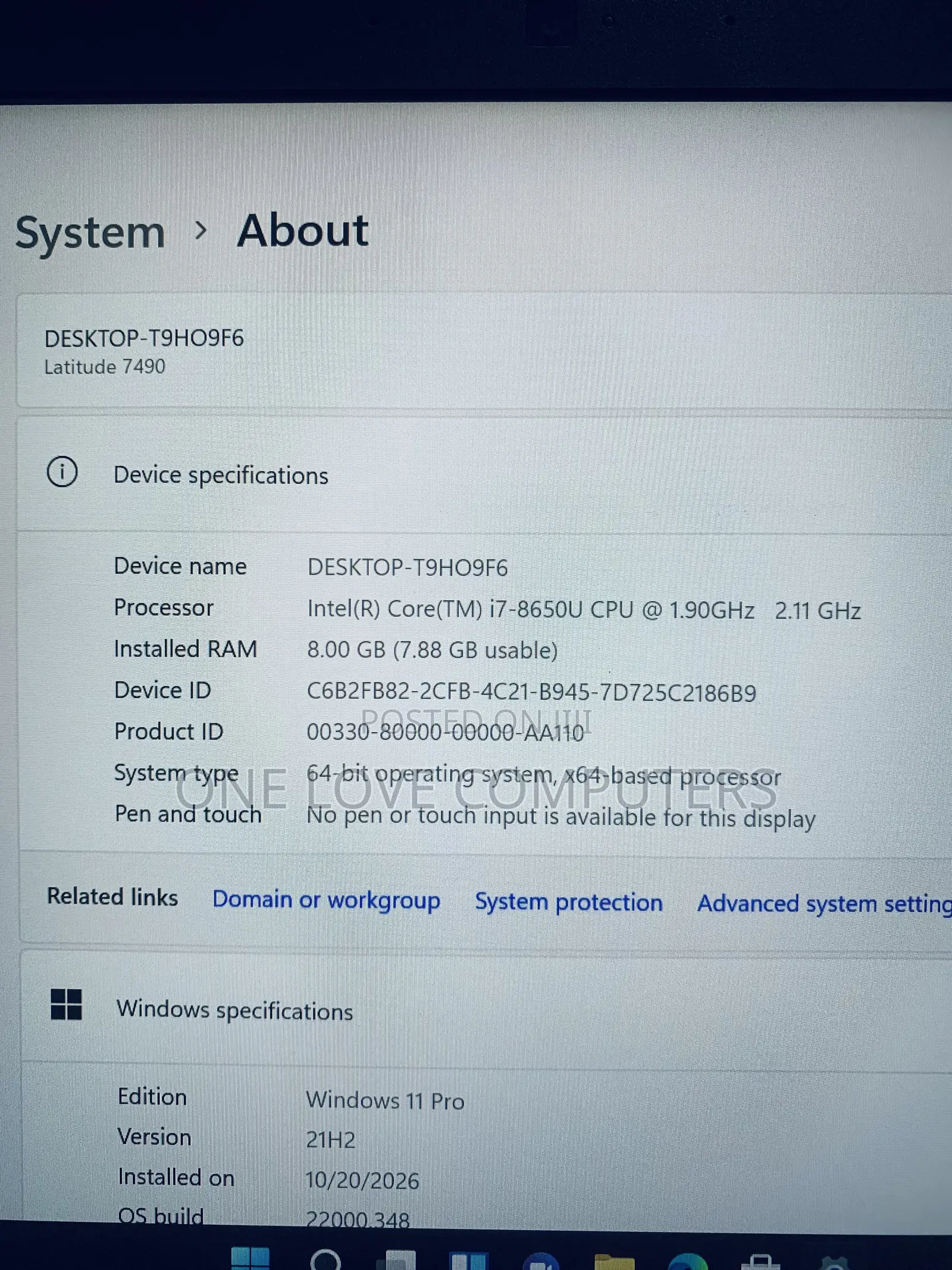 Laptop Dell Latitude 7490 8GB Intel Core i7 SSD 256GB