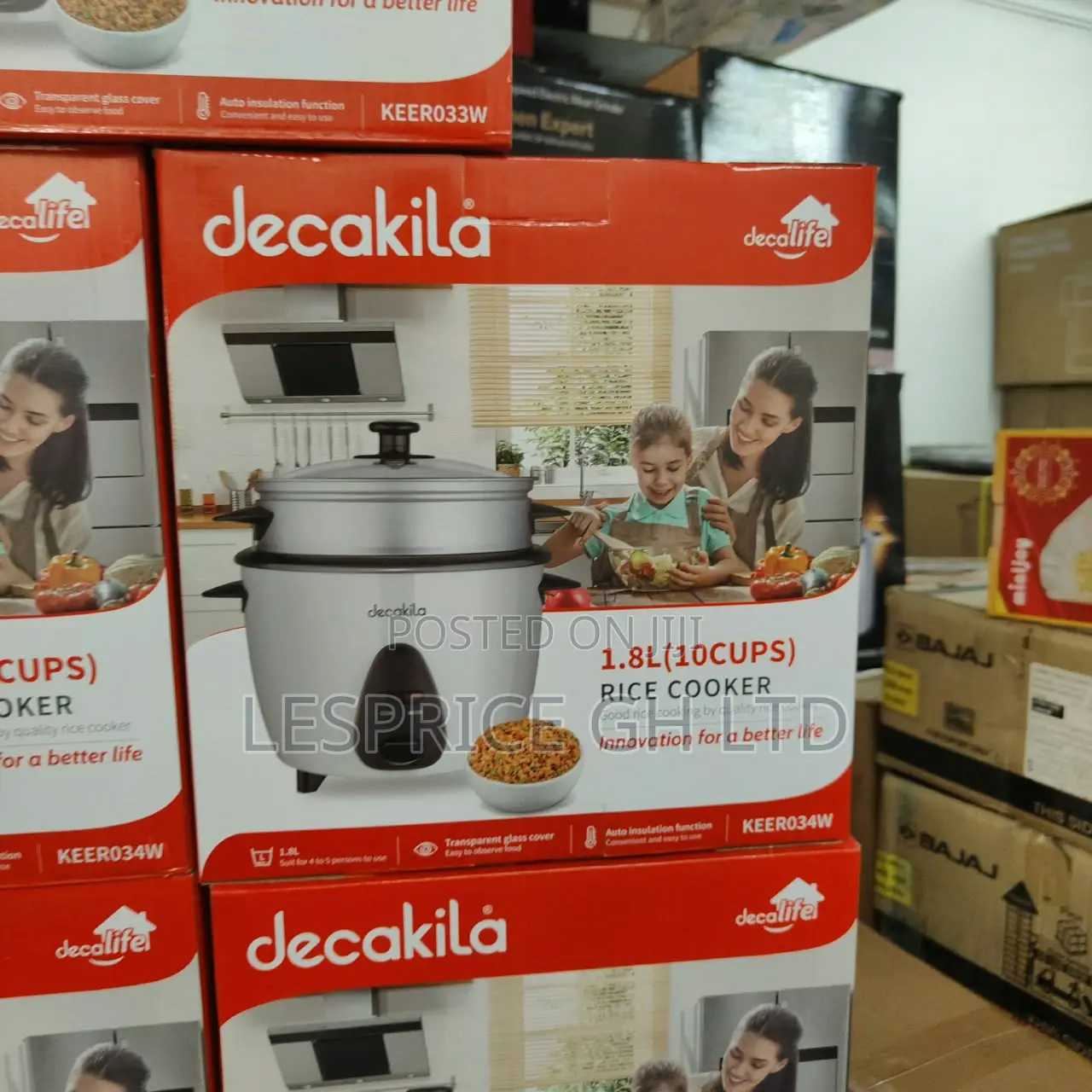 Ultra Modern Non Stick Inner Pot 1.5L Decakila Rice Cooker