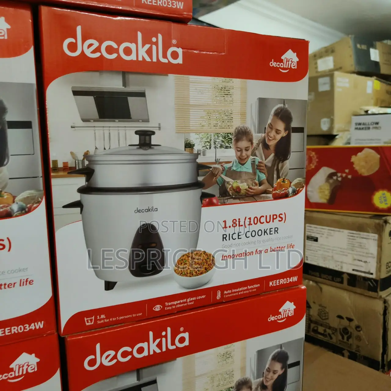 Ultra Modern Non Stick Inner Pot 1.5L Decakila Rice Cooker