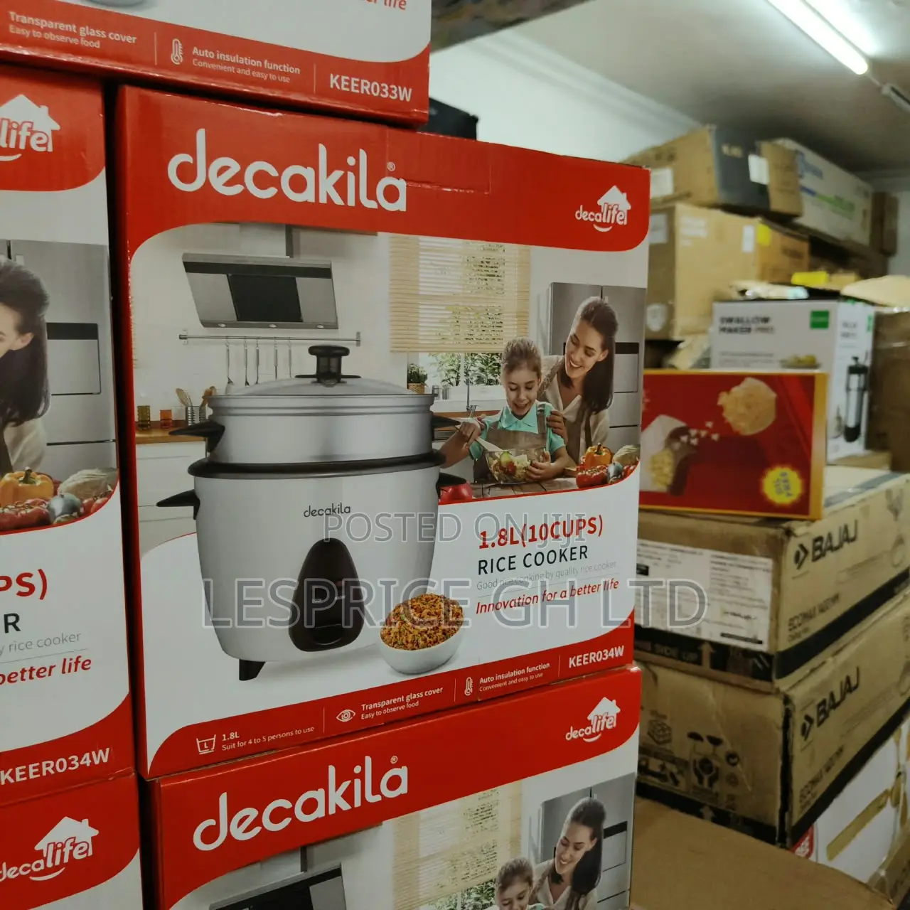 Fast Cook Your Rice/Porridge With Our Finest 1.5L Decakila Rice Cooker