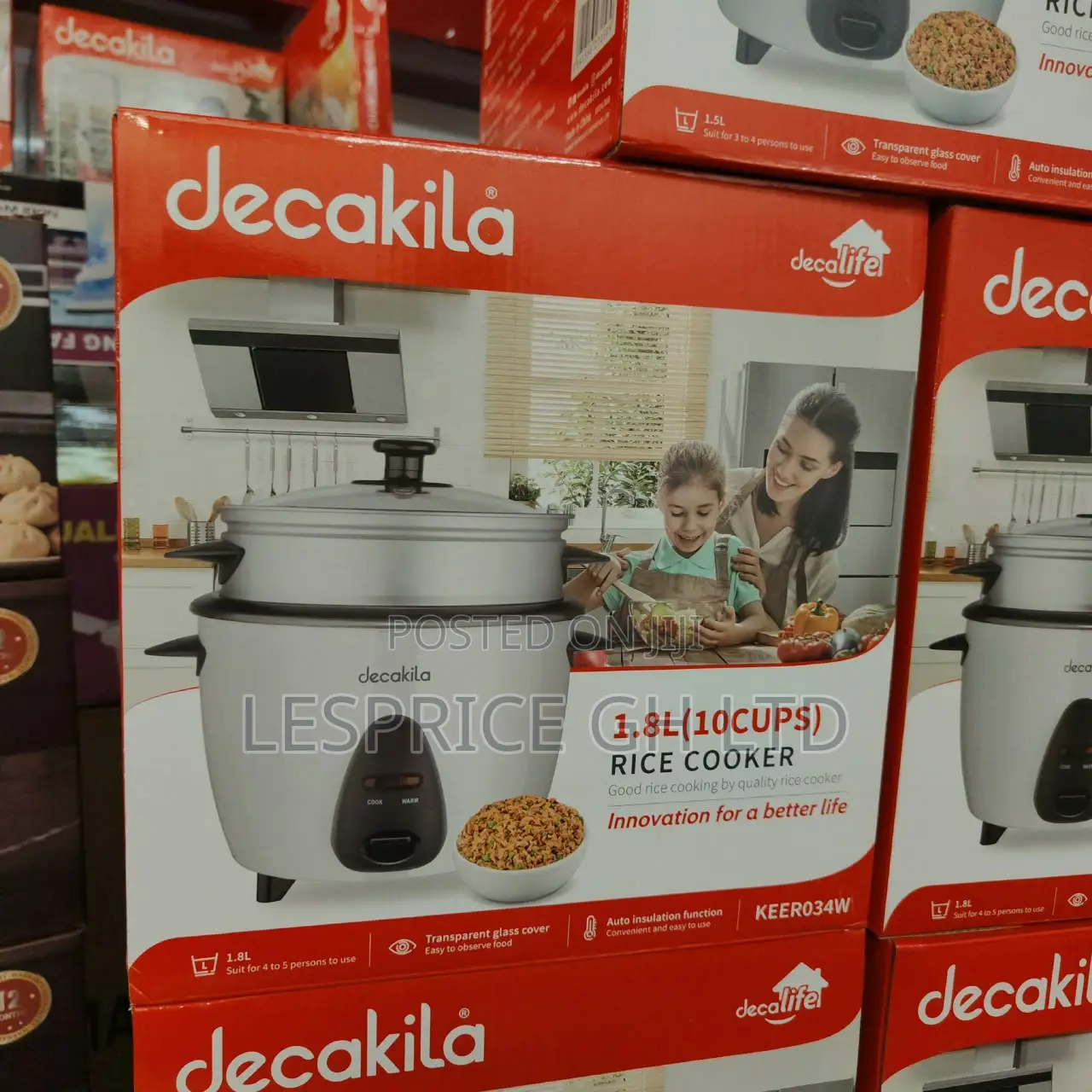 Fast Cook Your Rice/Porridge With Our Finest 1.5L Decakila Rice Cooker
