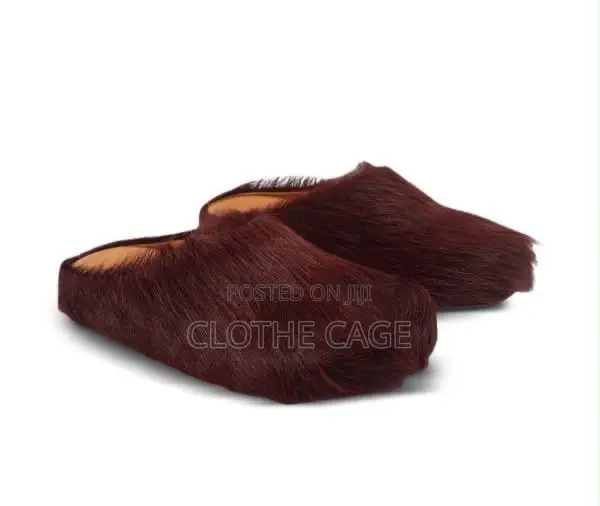 Marni Fussbett Sabot Calf-Hair Mules