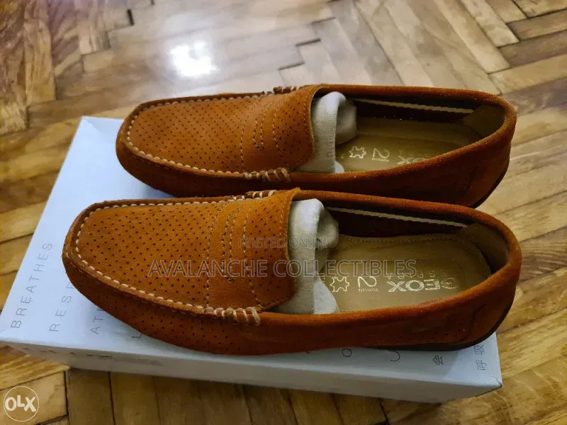 Geox Perforated Tan Loafers Size 42 and 43
