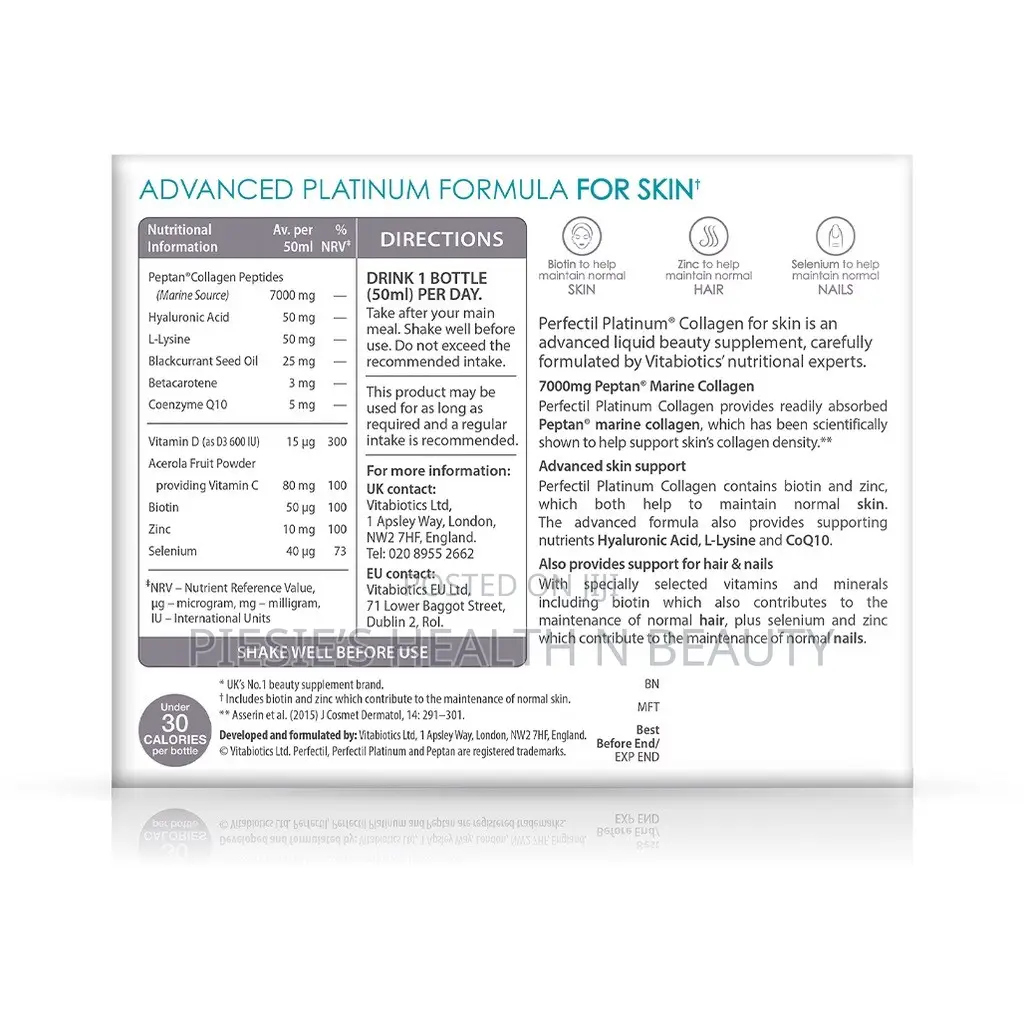 Perfectil Platinum Collagen Skin Drink 10 X 50ml Bottles