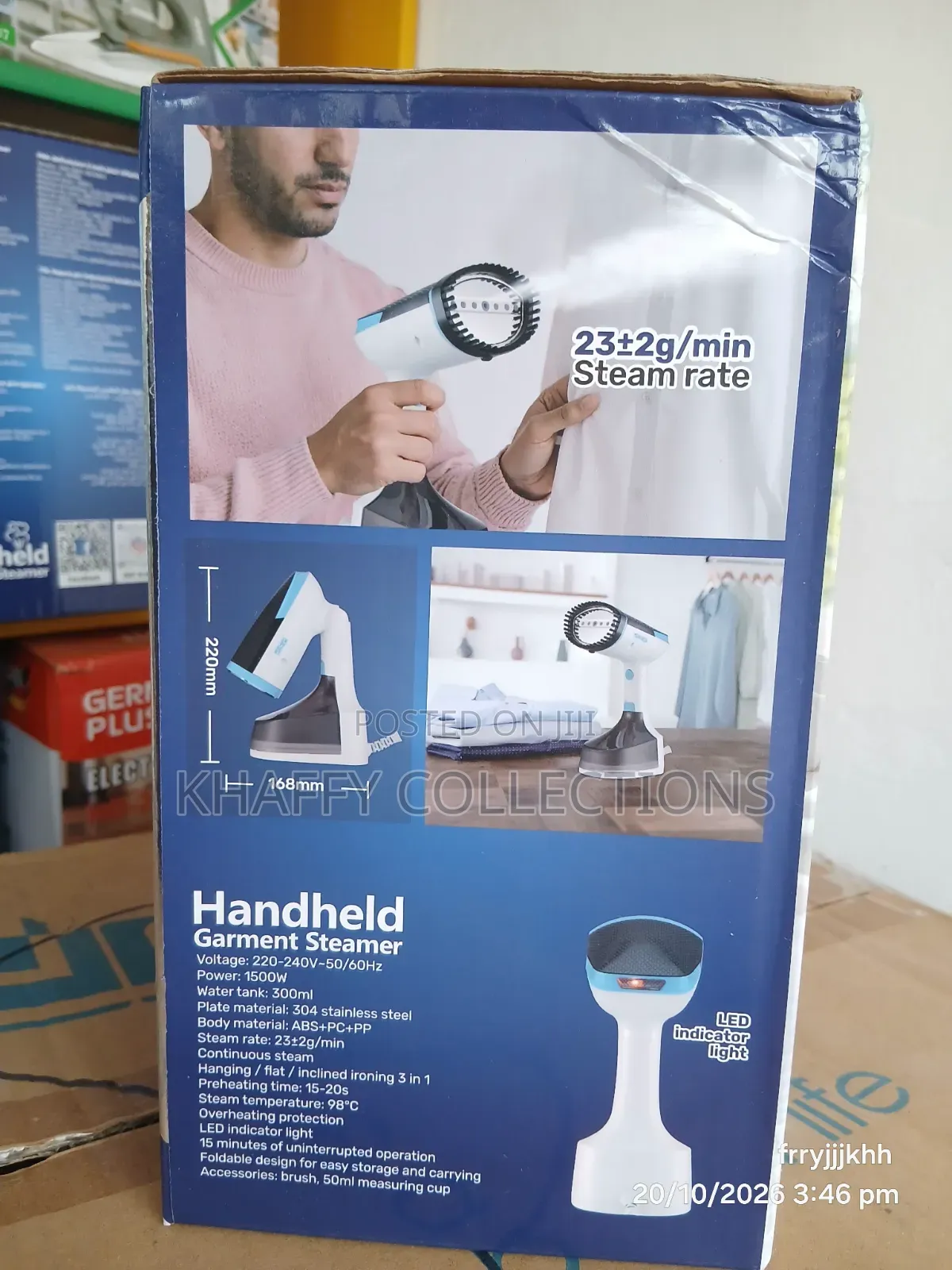 DSP Handheld Garment Steamer 1500W - Foldable