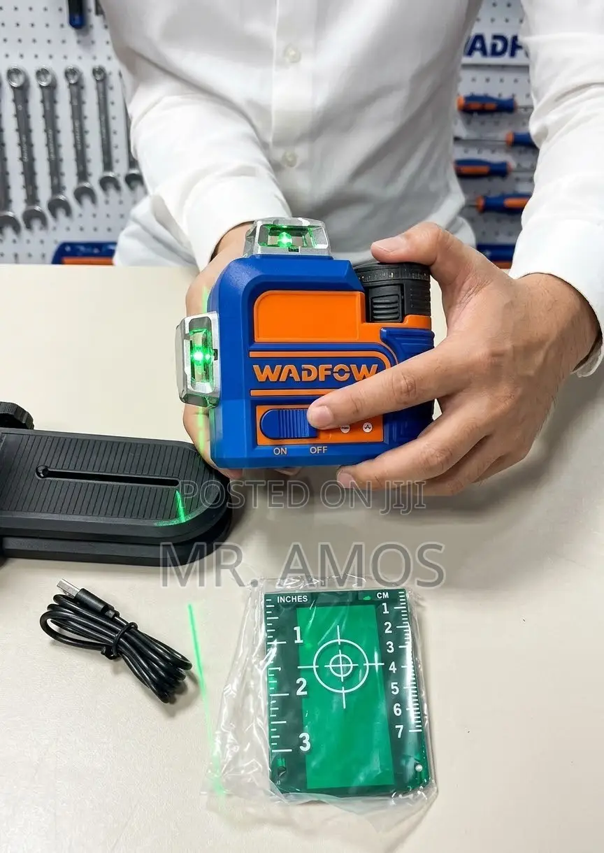 0-30m Cordless 3D Laser Level 12V With 12 Green Lines - WLE8M12