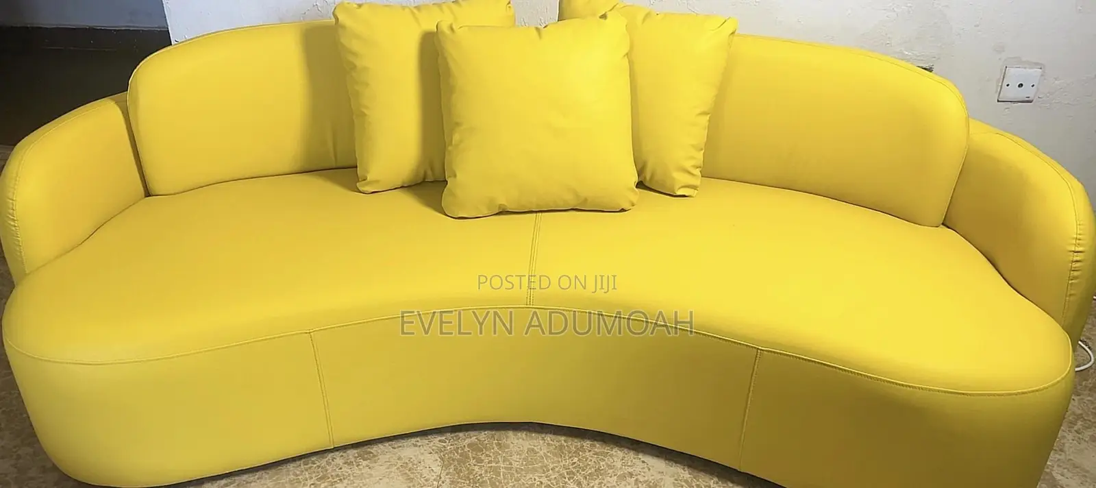 Luxury Yellow Leather Sofa
