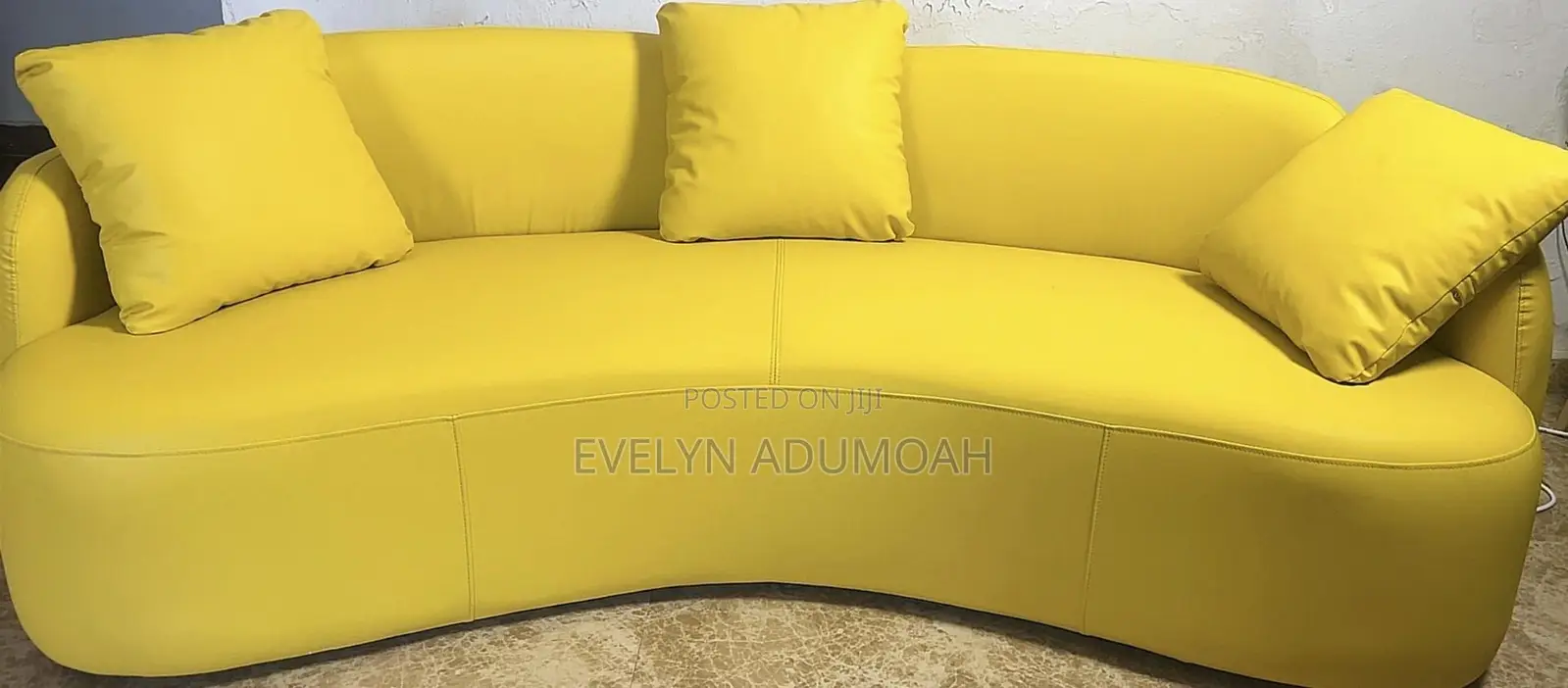 Luxury Yellow Leather Sofa