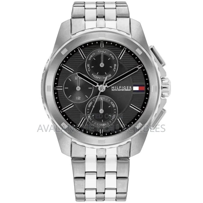 Tommy Hilfiger Walker Chronograph Silver Tone Gent's Watch 44mm Case