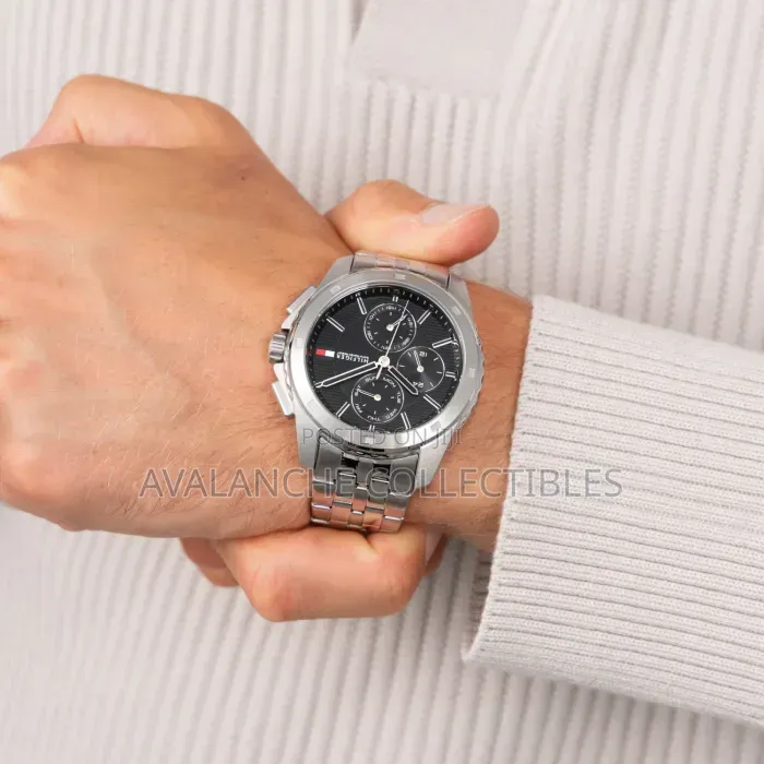 Tommy Hilfiger Walker Chronograph Silver Tone Gent's Watch 44mm Case