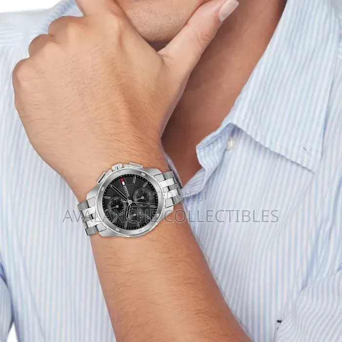 Tommy Hilfiger Walker Chronograph Silver Tone Gent's Watch 44mm Case