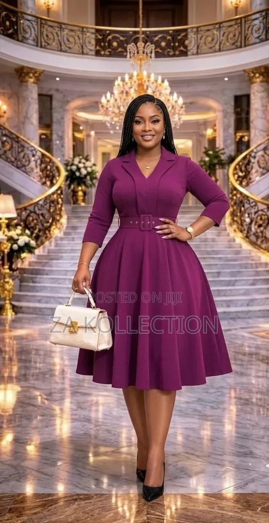 Ladies Office Dress(Mauve)
