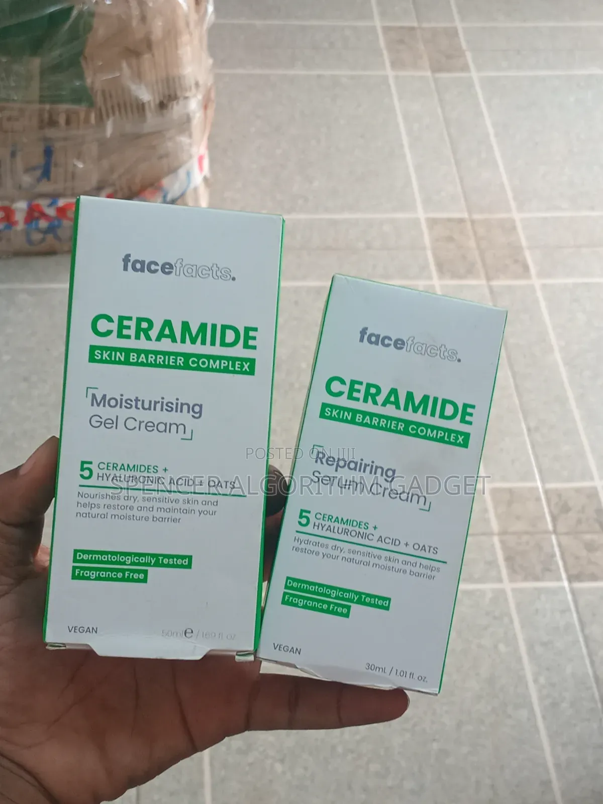 Face Facts Repairing Serum Cream/ Moisturizing Gel Cream- 70gh Each