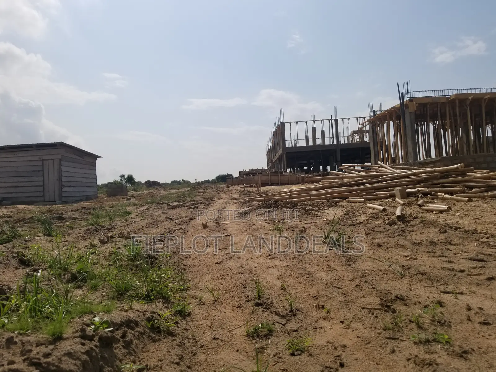 Half Plot (70x50) at SkyPort City, Tsopoli – Free Docs & Corner Walls