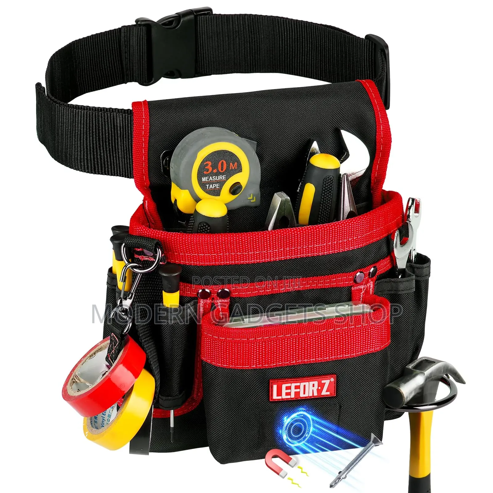 Heavy-Duty Tool Bag With Multiple Pockets