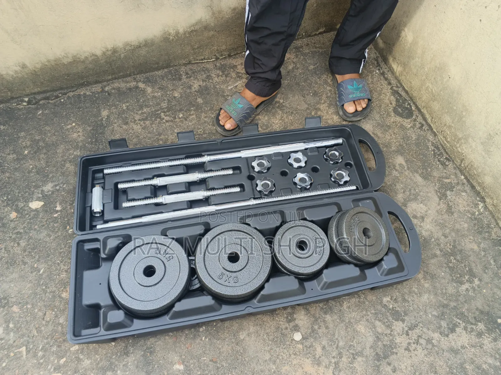 50kg Cast Iron Barbell and Dumbbell Set