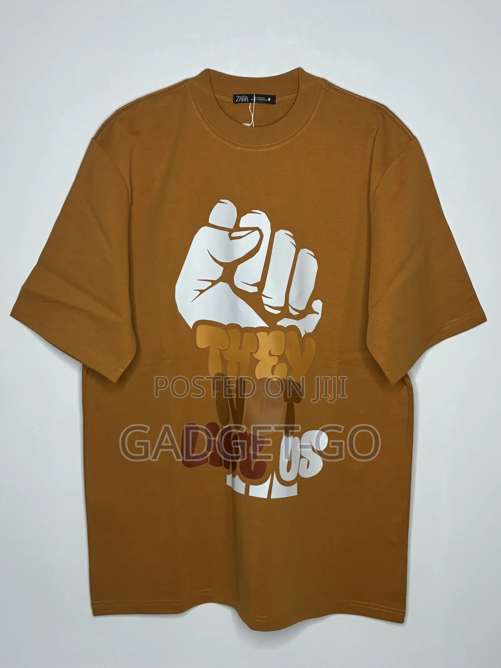 ZARA They Not Like Us Graphic T-Shirt – Brown