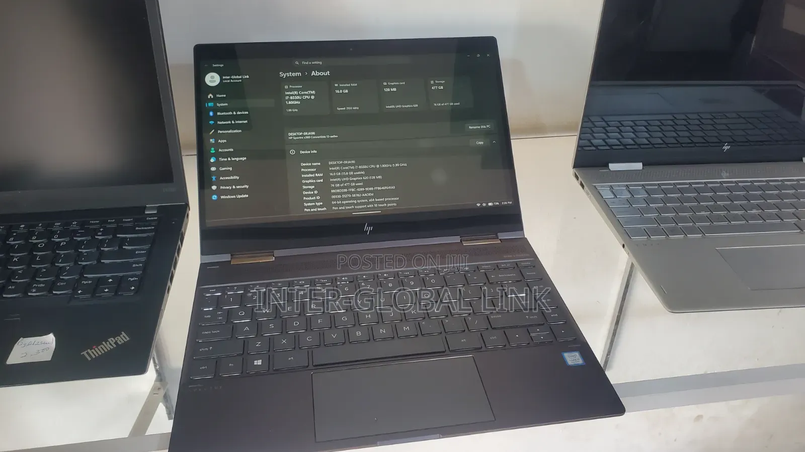 Laptop HP Spectre X360 13t 16GB Intel Core i7 SSD 512GB