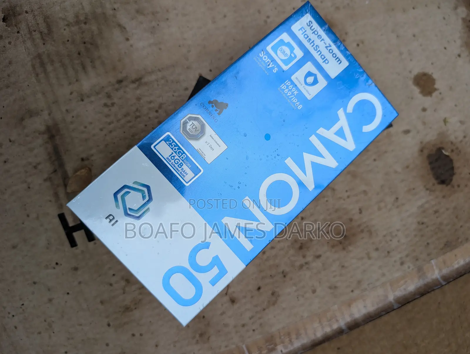 New Tecno Camon 50 256 GB Gray