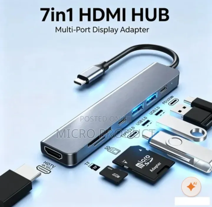 Type C to HDTV 7 in 1 Multi Function Adapter