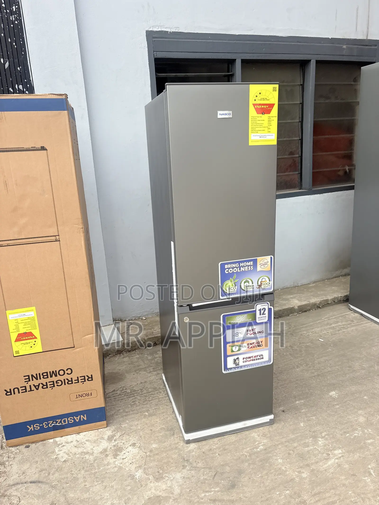 Quality Cooling Nasco 170L Bottom Freezer Fridge(Gray)