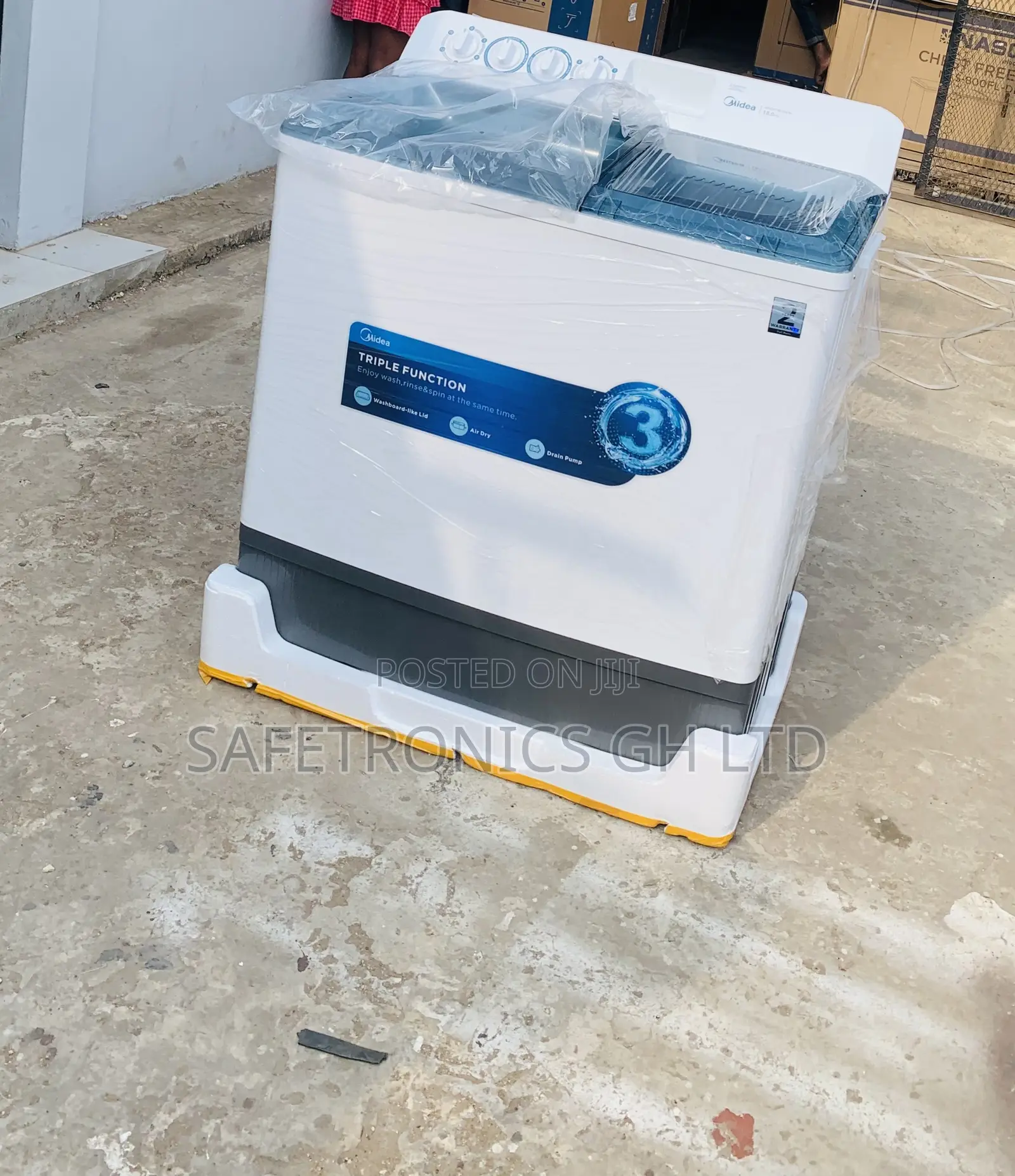 Clean Prestige Midea Twintub 18kg White WashingMachine