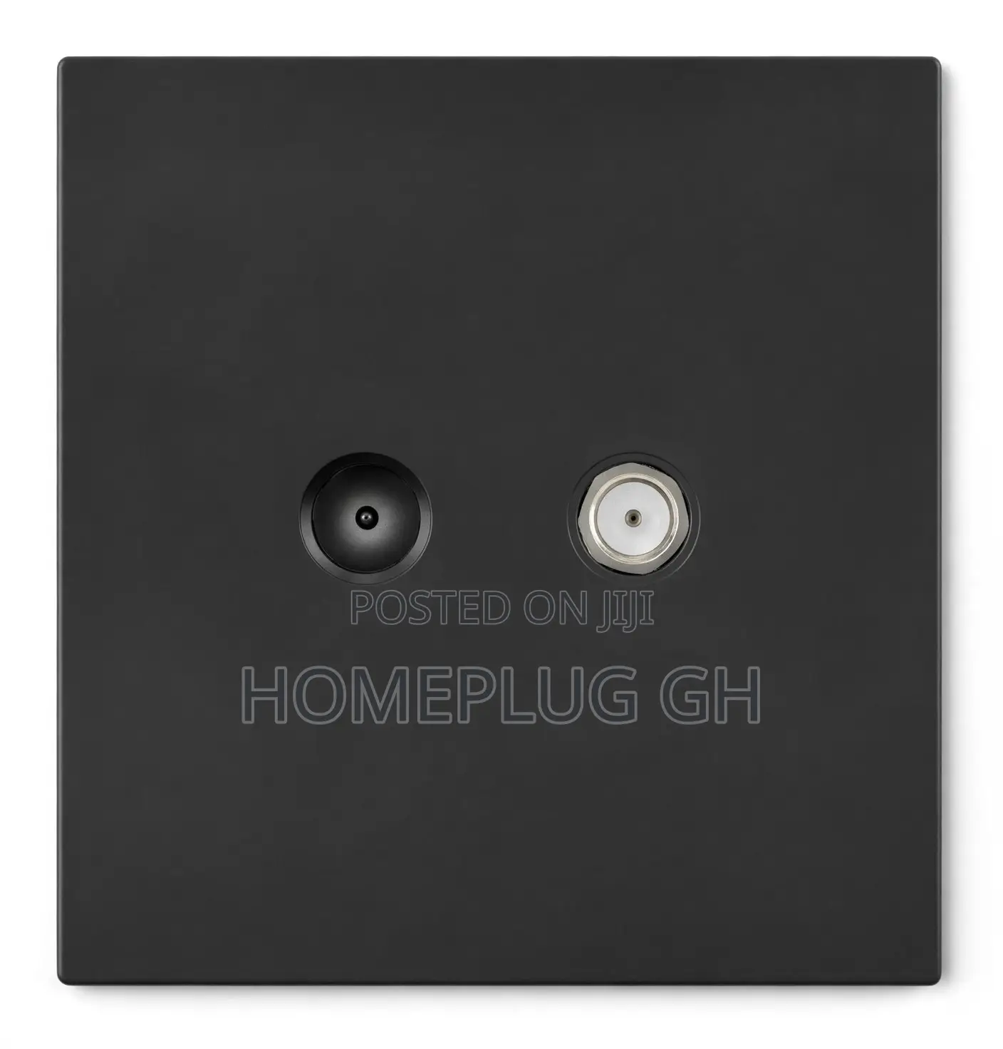 Satellite + TV Socket – Black (F1-B-09)