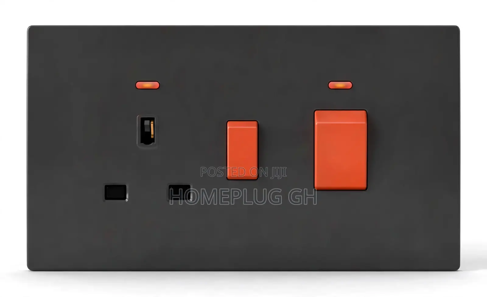 Cooker Unit (Socket + 45A Switch) – Black (F1-B-14)