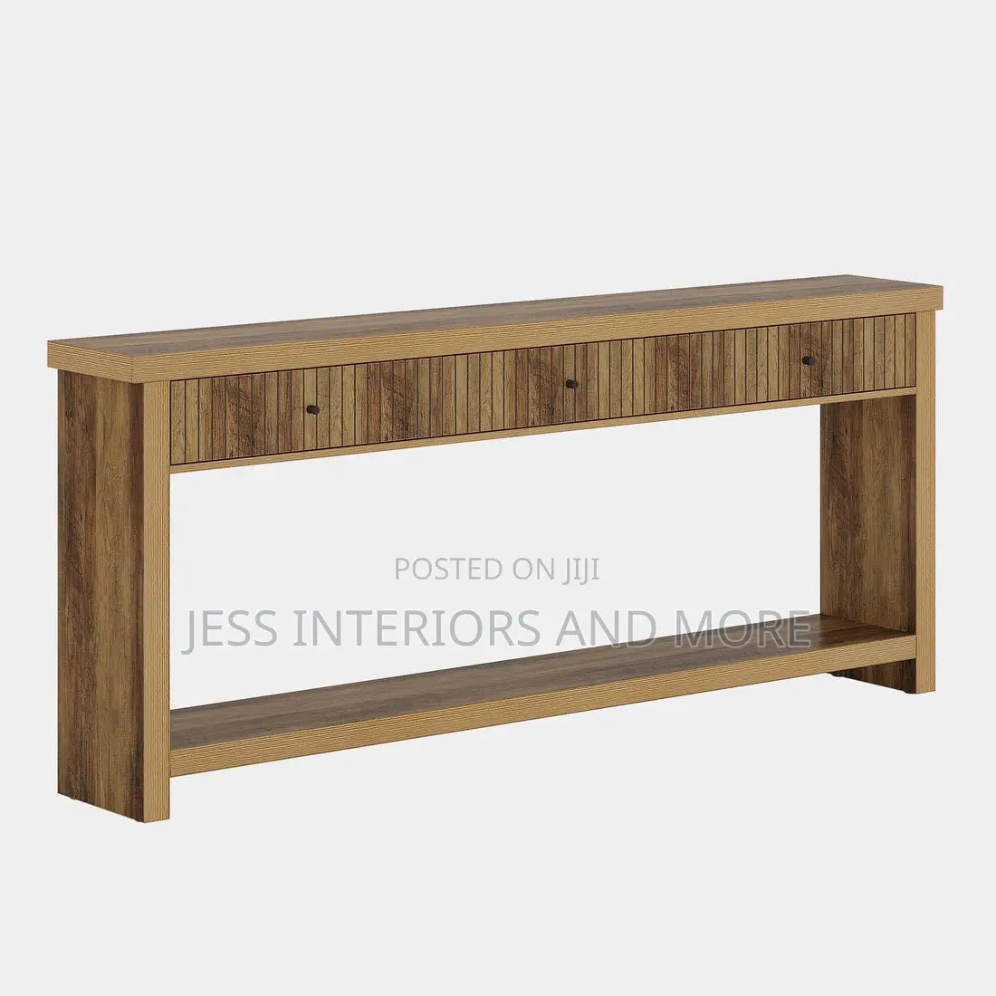 Console Table (Industrial Wood Entryway Table With Drawers)