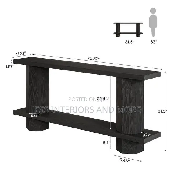 Console Table for Entryway, 2-Tier