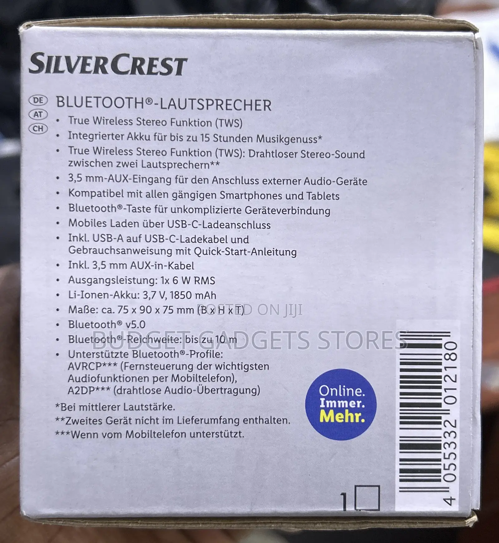 Silvercrestportable Bluetooth Speaker