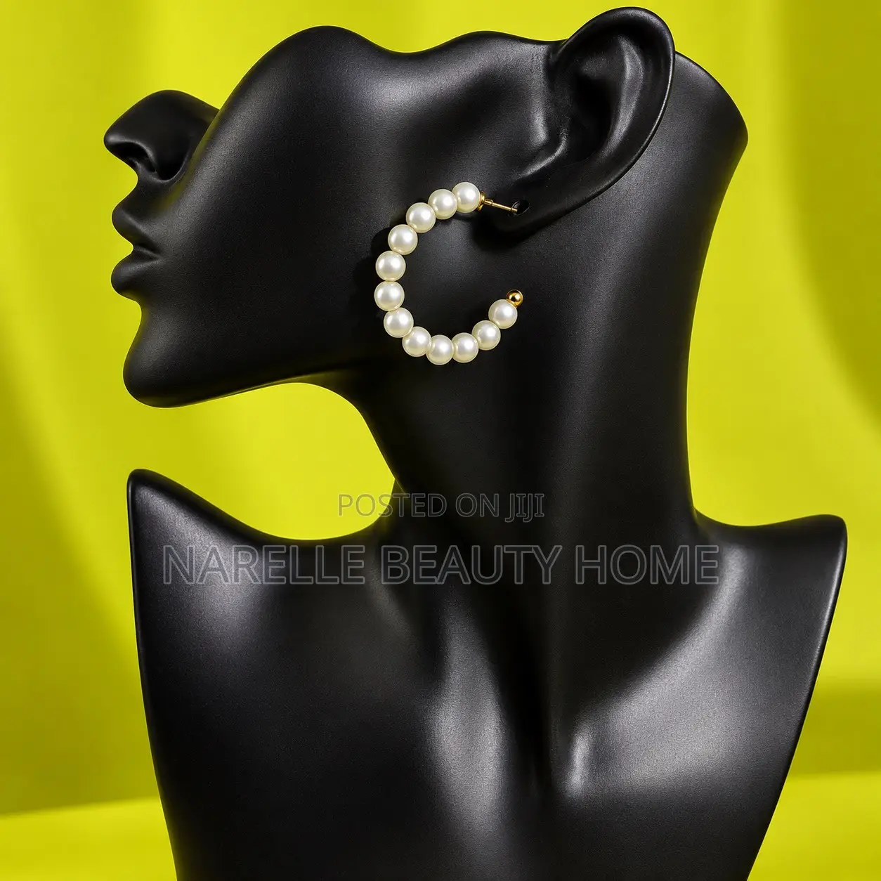 Beautiful Pair of Pearl Hoop Earrings