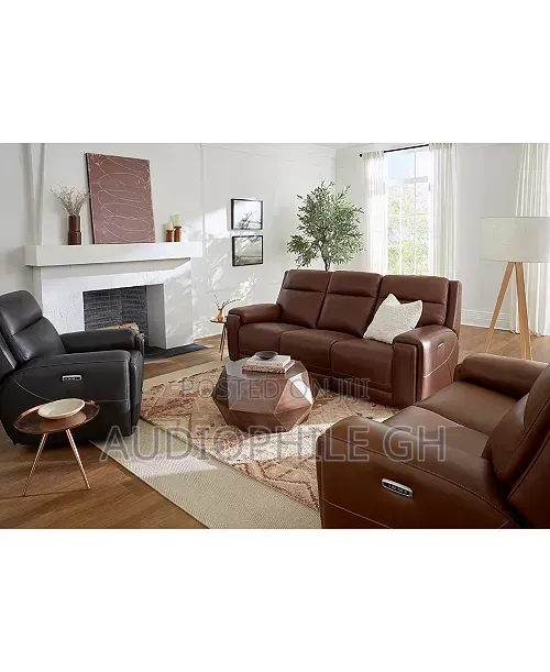 Varsani 90" and 40" Zero Gravity Leather Recliner Sofa Set