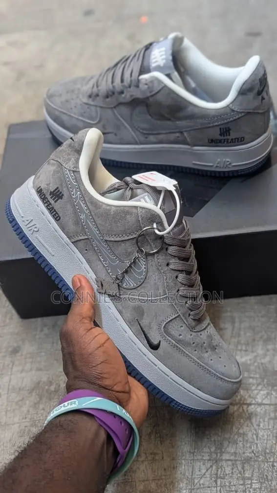 Nike Air Force 1 X Undefeated Gray Suede