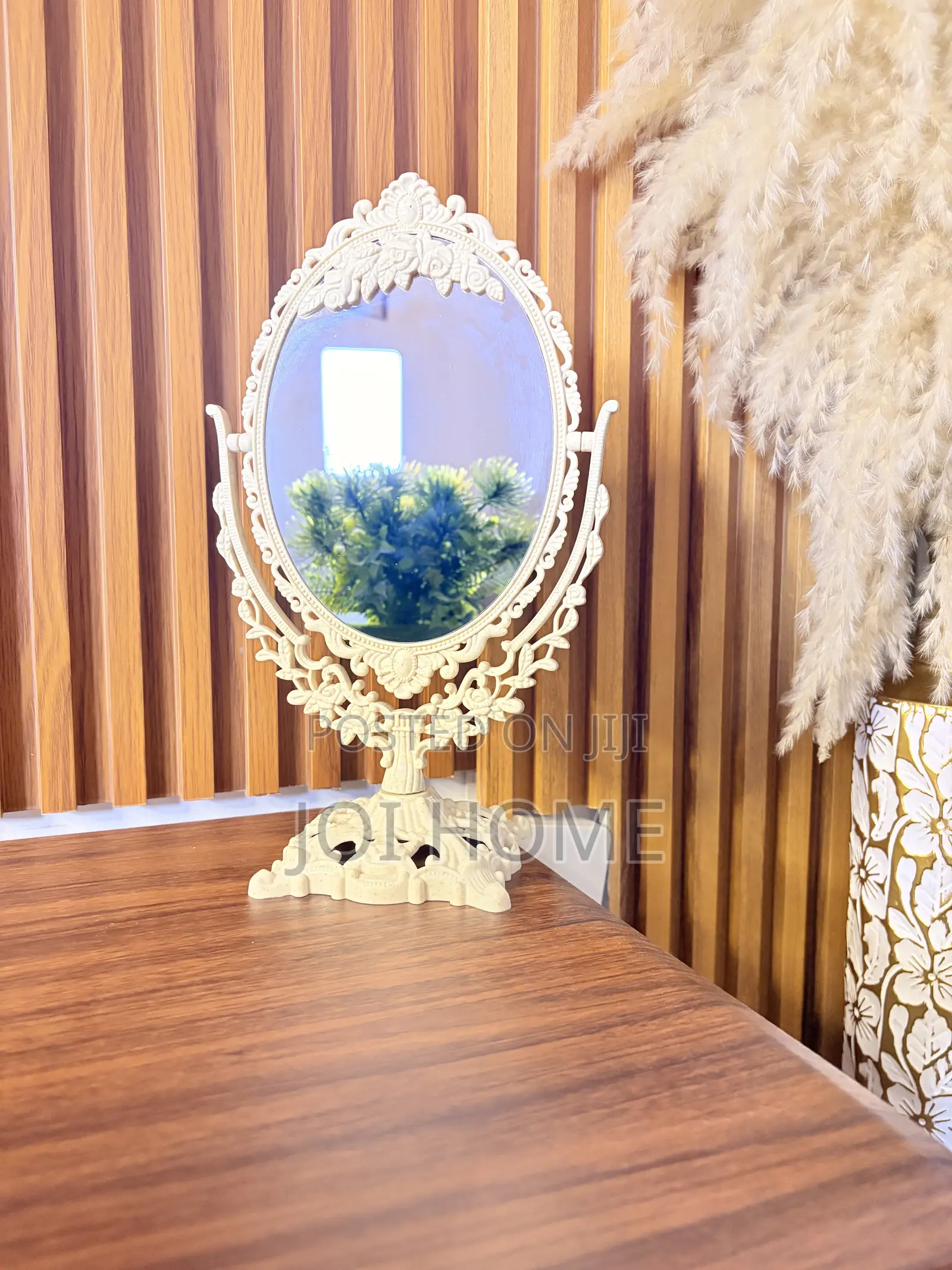 Vintage Mini Double-Sided Floral Mirror