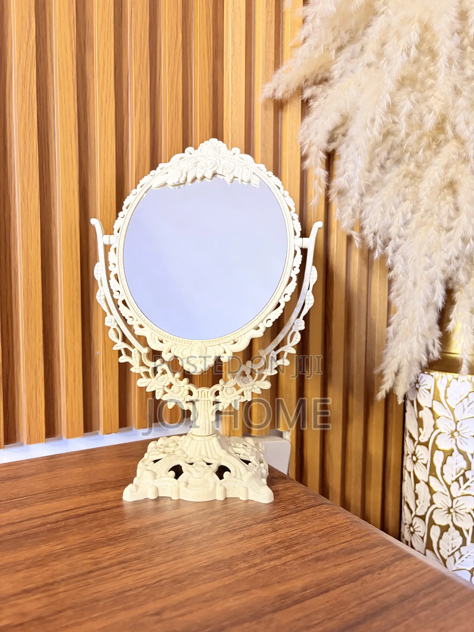 Vintage Mini Double-Sided Floral Mirror