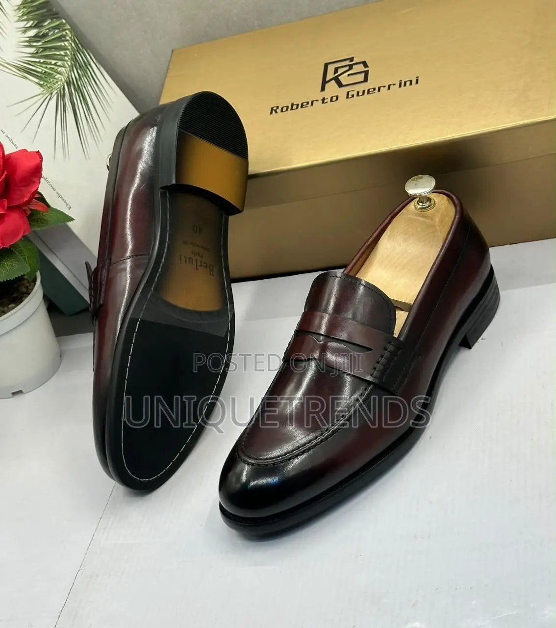 Classy Roberto Guerrini Leather Loafers (Coffee)