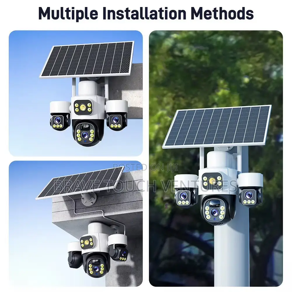 Difang 12x Zoom 3 Lens 4G Sim Solar Power CCTV Security Camera