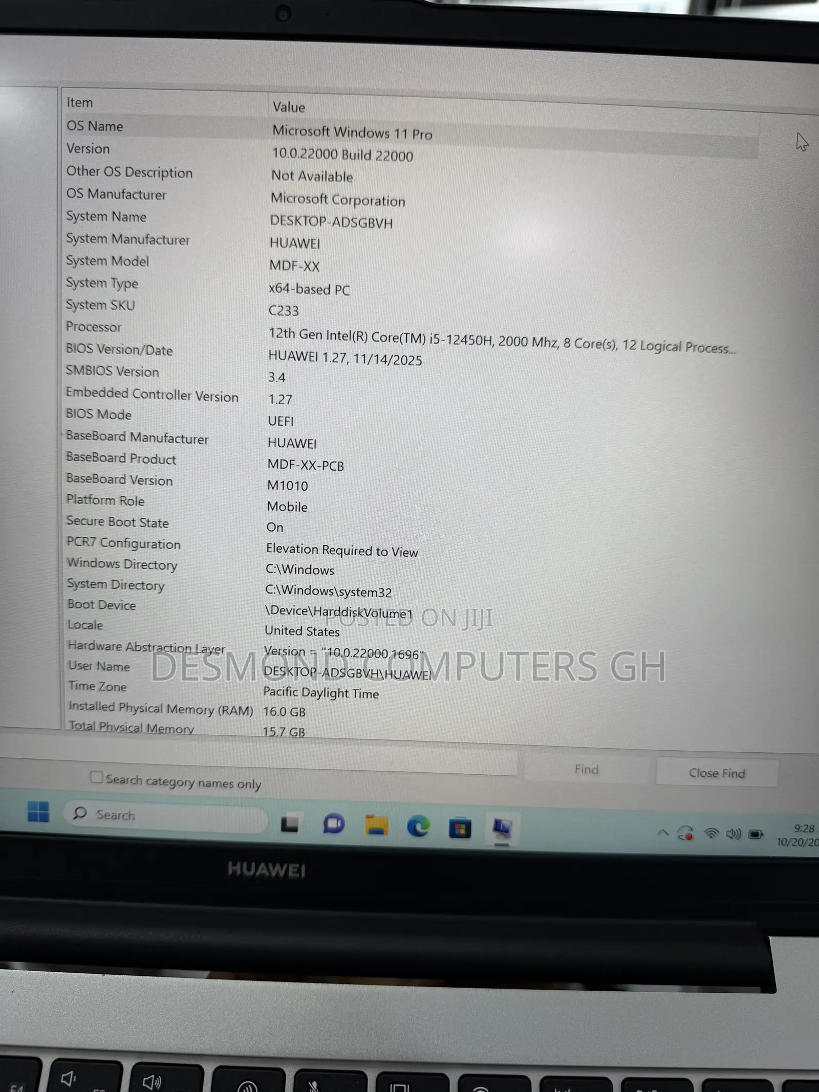 Laptop Huawei MateBook X Pro 16GB Intel Core i5 SSD 512GB