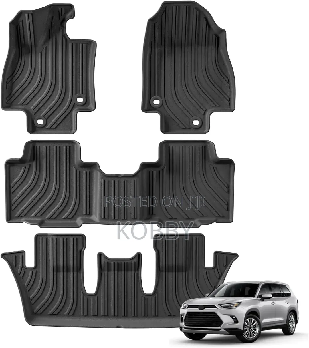 Toyota 2024 2025 Toyota Grandhighlander 3D Floor + Boot Mat + Backrest