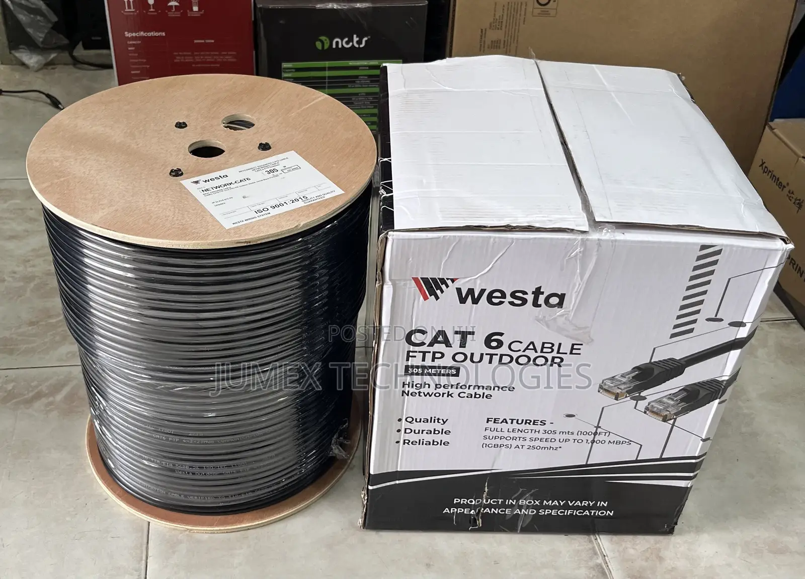Outdoor Cat6 Cable 305m FTP Westa Solid Cable