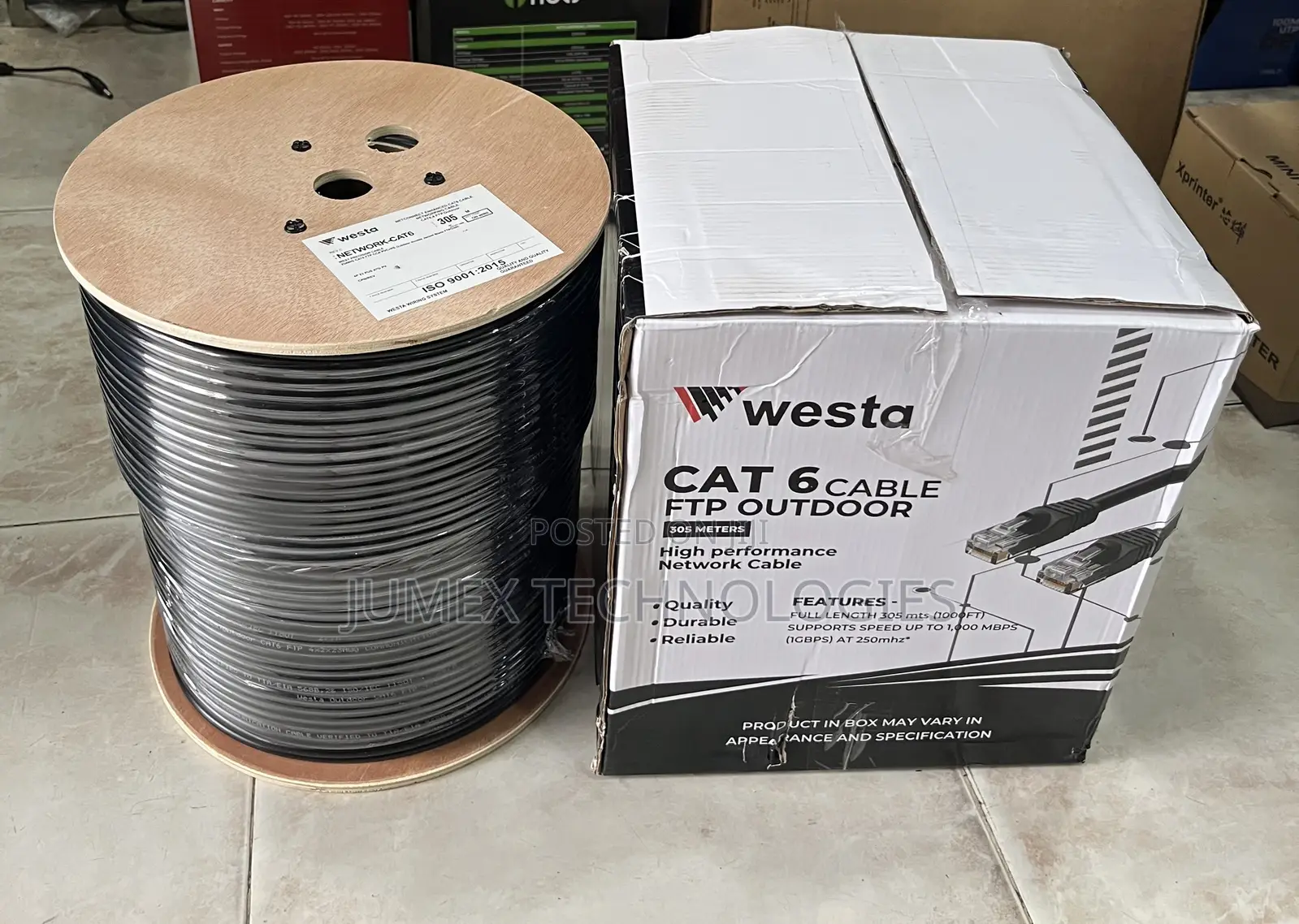 Outdoor Cat6 Cable 305m FTP Westa Solid Cable