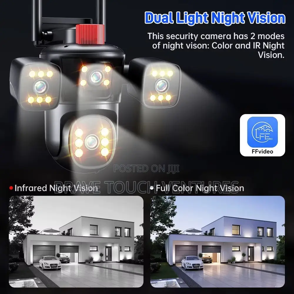 4 Lens Two Way Audio Sensor WiFi CCTV Security IP Camera