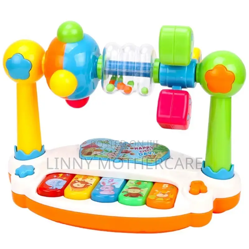 Children's Rotating Musical Toy Piano With Lighting