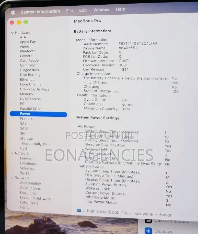 Laptop Apple MacBook Pro 2014 16GB Apple M1 Pro SSD 512GB