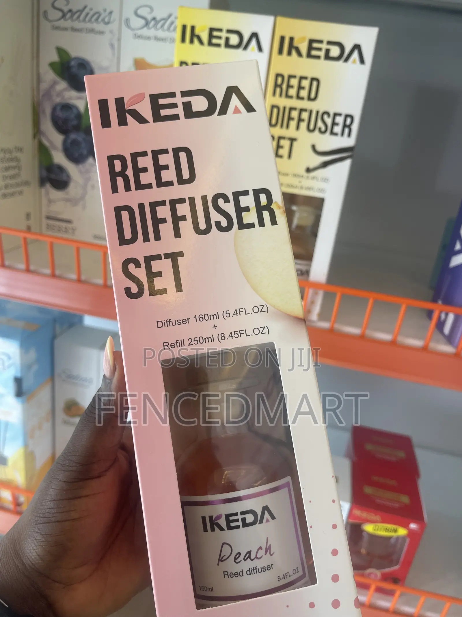 IKEDA Peach Reed Diffuser Set 410ml – Home Fragrance With Refill