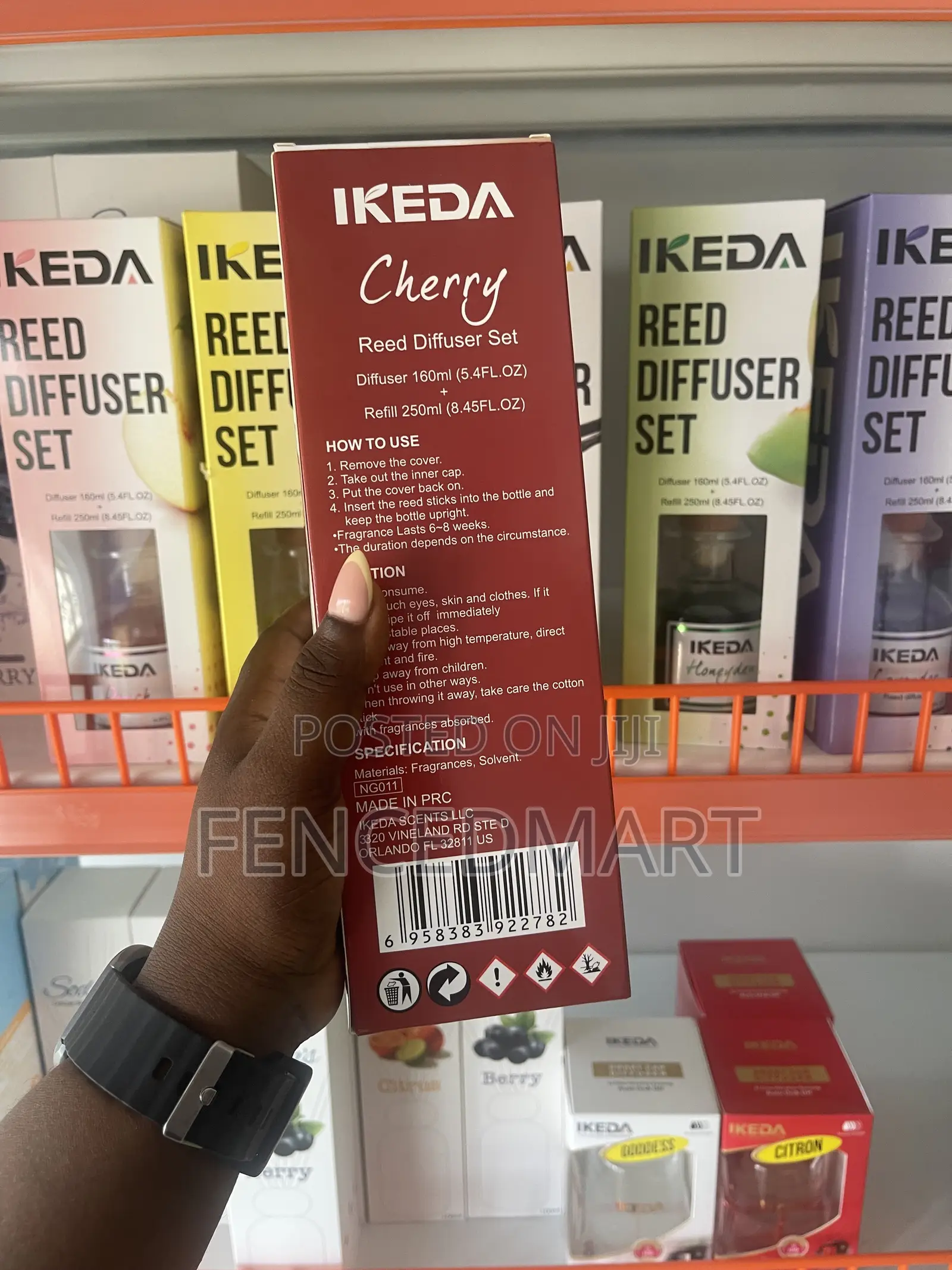 IKEDA Cherry Reed Diffuser Set 160ml + 250ml Refill